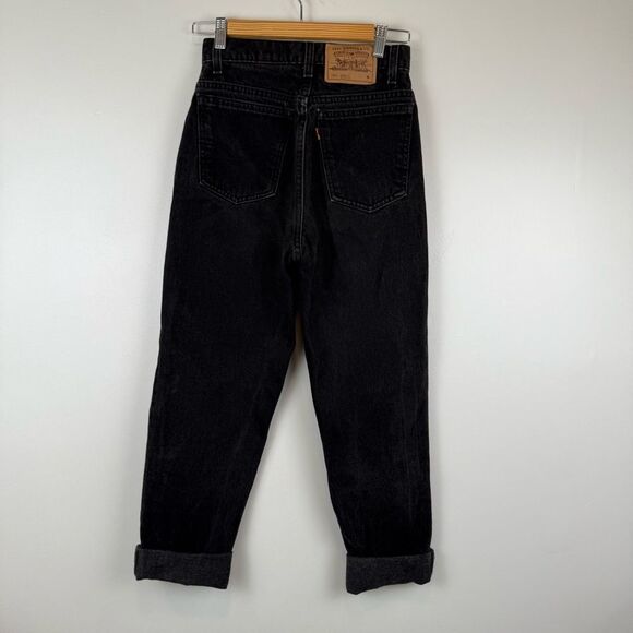 Vintage Levi’s 921 15921 Orange Tab Tapered Fit Black Mom Jeans Made USA Size 6 - Picture 5 of 9